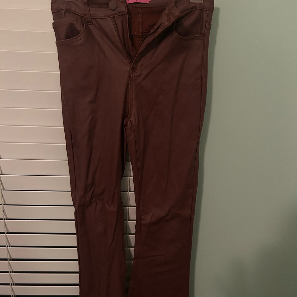 Edikted Brown Leather Pants